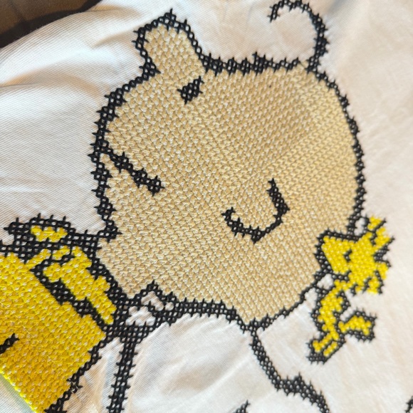 ZARA PEANUTS shirt size small women’s cross stitch embroidery snoopy / punto d + - Picture 12 of 12